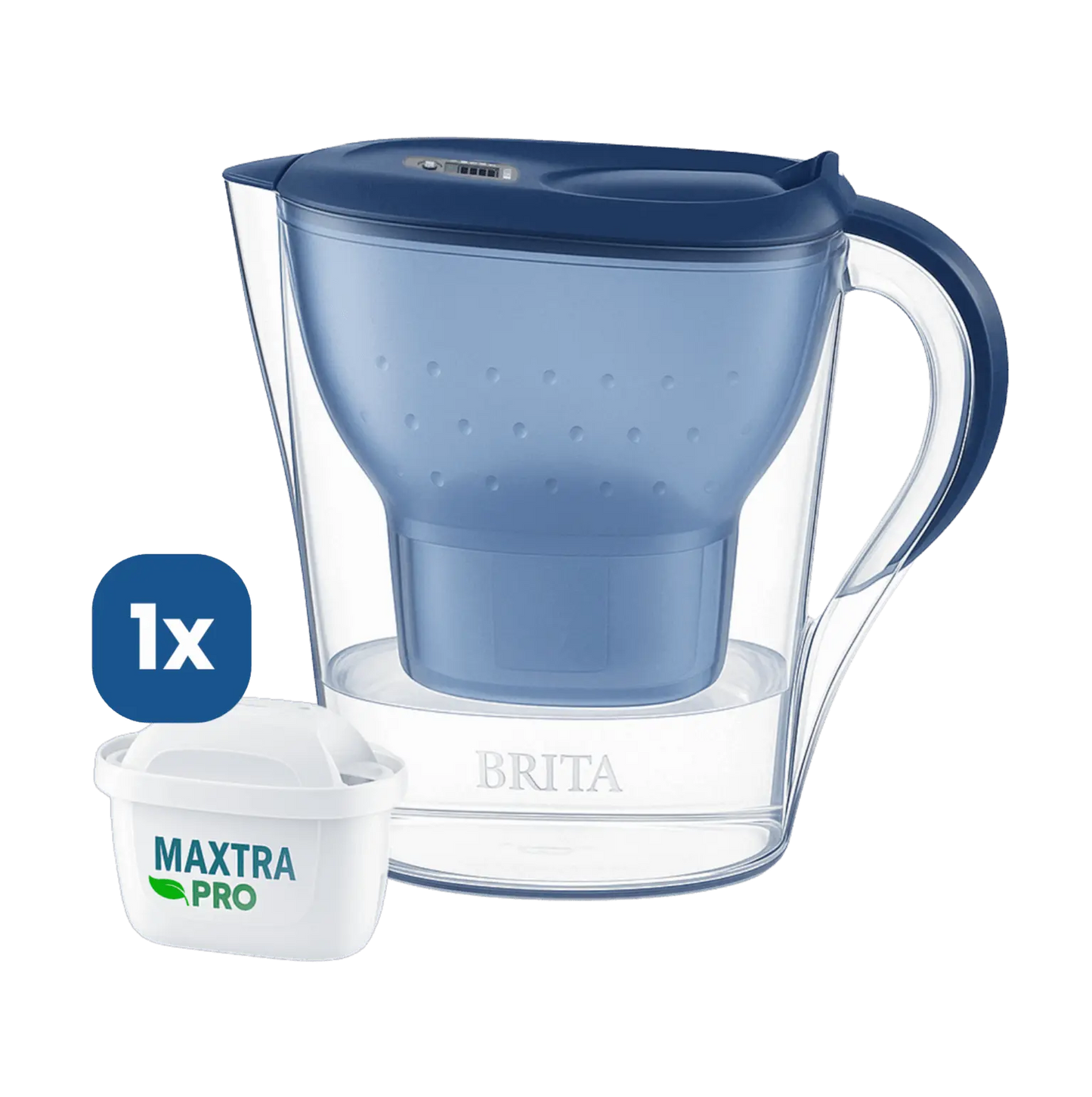 Brita vattenfilterkanna 3.5L blå med 3 Maxtra Pro vattenfilter.