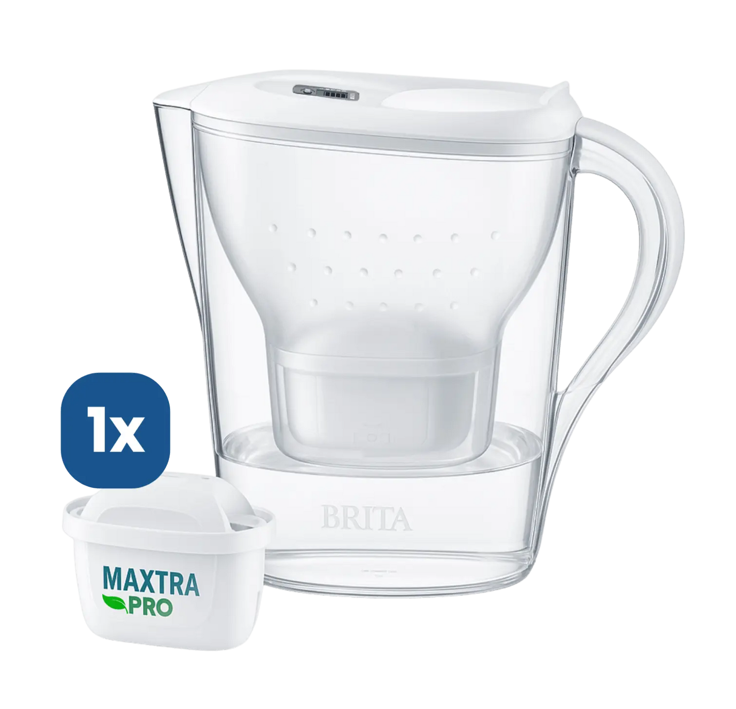 Brita vattenfilterkanna 3.5L vit med 3 Maxtra Pro vattenfilter.