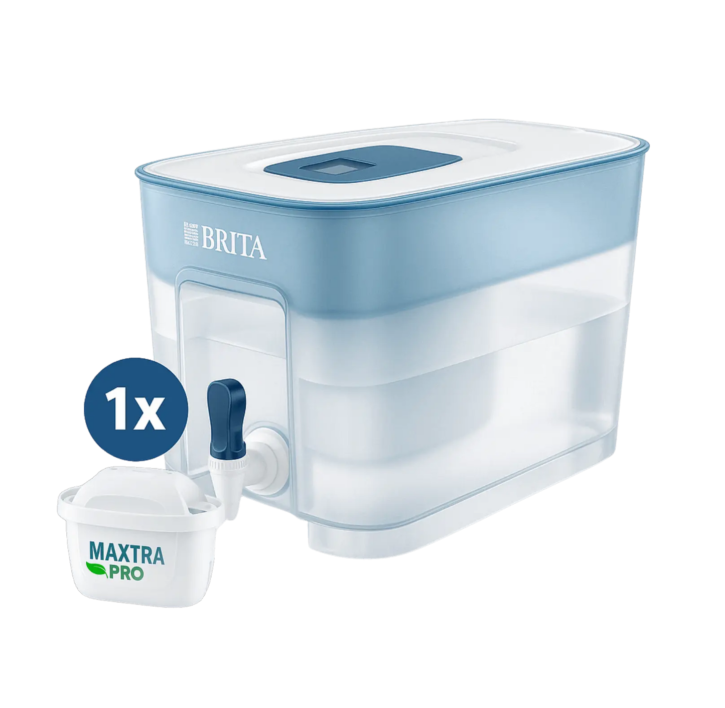 Brita vattenfilterkanna 8.2L med tappkran och 1 Maxtra Pro vattenfilter.