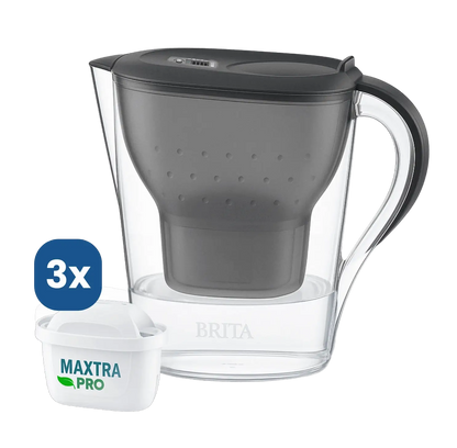 Brita vattenfilterkanna 2.4L grå med 3 Maxtra Pro vattenfilter.