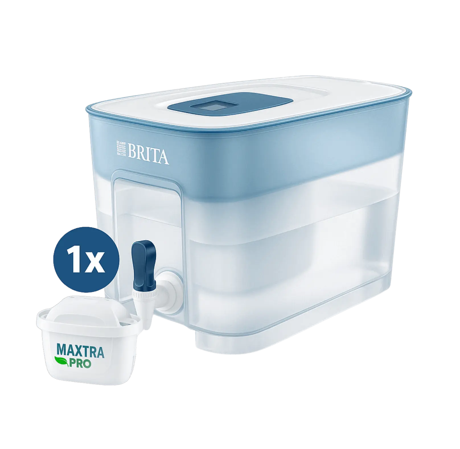 Brita vattenfilterkanna 8.2L med tappkran och 1 Maxtra Pro vattenfilter.